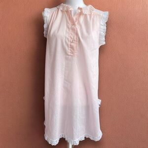 Vintage Pink Faint Polka Dot Nightgown